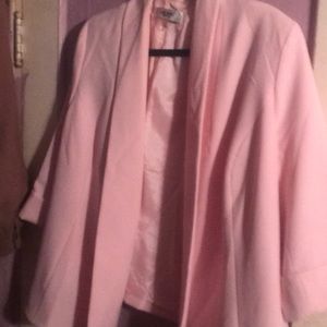 Pink lightweight rayon lined to match blazer